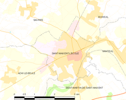 Map commune FR insee code 79270